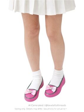 Kate Spade Pink Rain Flats Sz 8 Custom Bow Preppy Barbiecore NIB